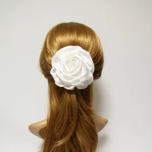 White Rose Flower Hair Clip Women Flower Corsage Brooch Accessories