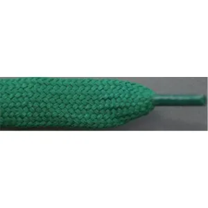 1/2" Wide Flat Tubular Athletic Laces - Kelly Green (2 Pair Pack) Shoelaces