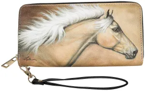 Lila Palomino Clutch Wallet with Wristlet