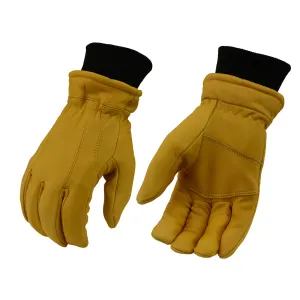 M Boss Motorcycle Apparel BOS37546 Men's Yellow and Black Full Grain