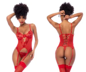 Mapale 8896 Two Piece Lingerie Set Color Red