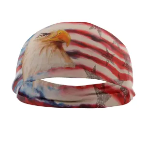 RAVEbandz The Pro - Wide Stretch Headband (Old Glory)