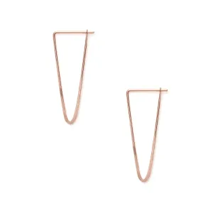 Rose Gold Peak Hoop Earrings