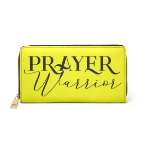 Uniquely You Womens Wallet - Zip Purse / Yellow & Black Prayer Warrior